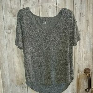 Old Navy Knit Short Sleeve Tee in Heather Gray